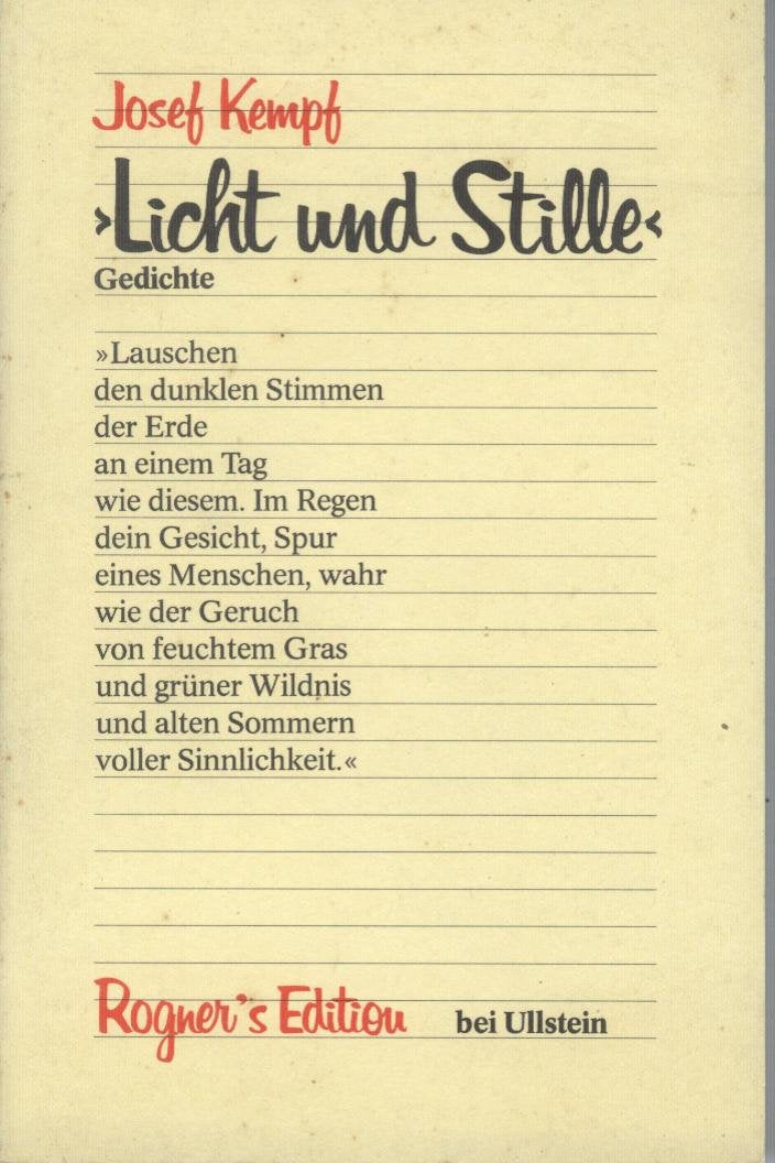 Product Image: Licht und Stille. Gedichte