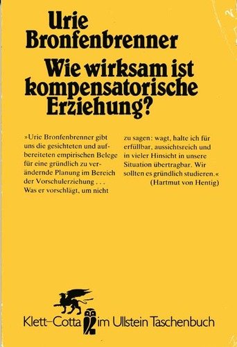 Wie wirksam ist kompensatorische Erziehung? Books