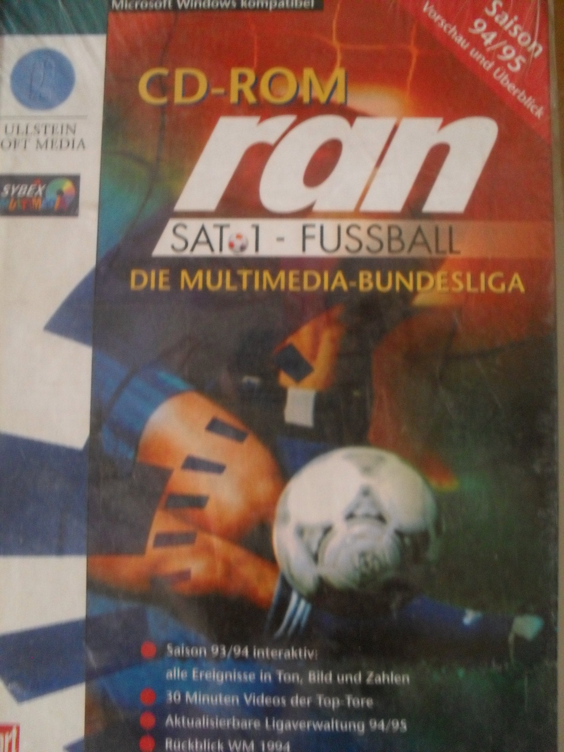 ran. Sat1 - Fussball CD- ROM. Saison 94/95. Die Multimedia- Bundesliga für DOS 5.0 / Windows 3.1 Games