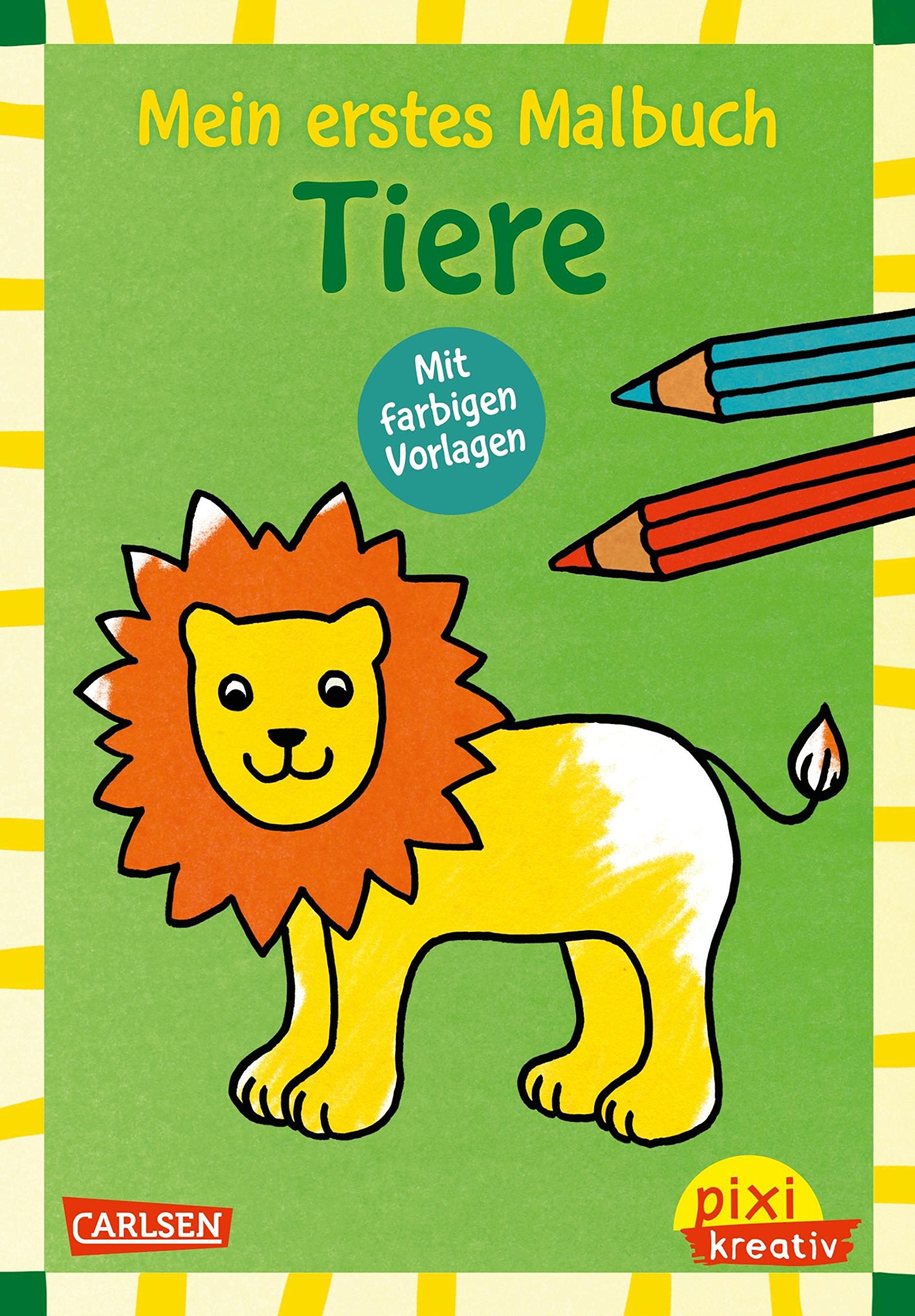 VE5 Mein erstes Malbuch mit farbigen Vorlagen: Tiere Books
