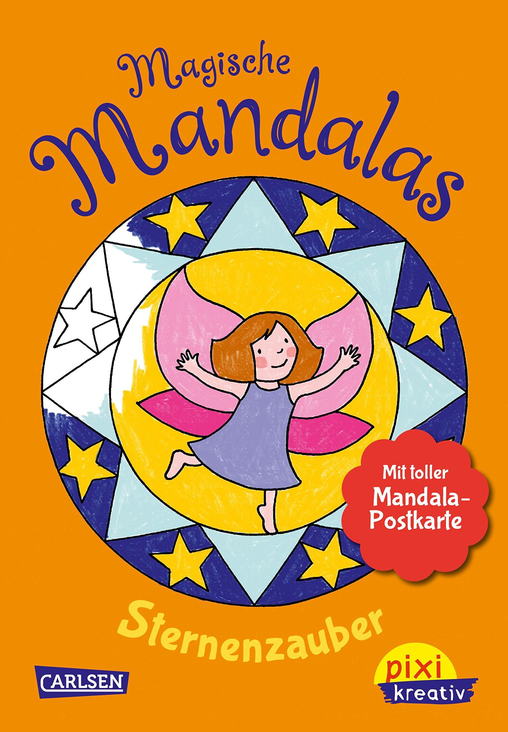 Pixi kreativ 123: VE5 Magische Mandalas: Sternenzauber: Malen und entspannen für Kinder – mit 2 Postkarten zum Heraustrennen! (123) Non-fiction