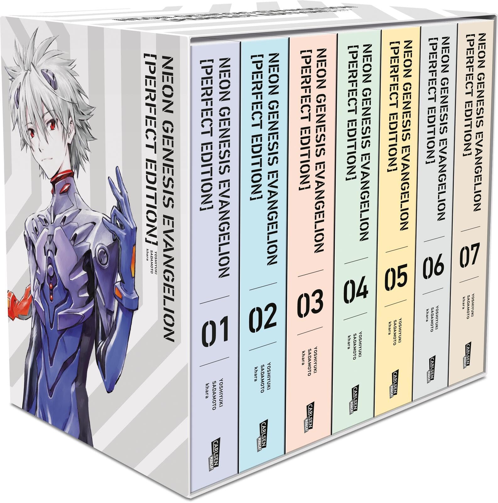 Neon Genesis Evangelion – Perfect Edition, Bände 1-7 im Sammelschuber mit Extras: Neue Edition in 7 Sammelbänden des Mecha-Klassikers Manga