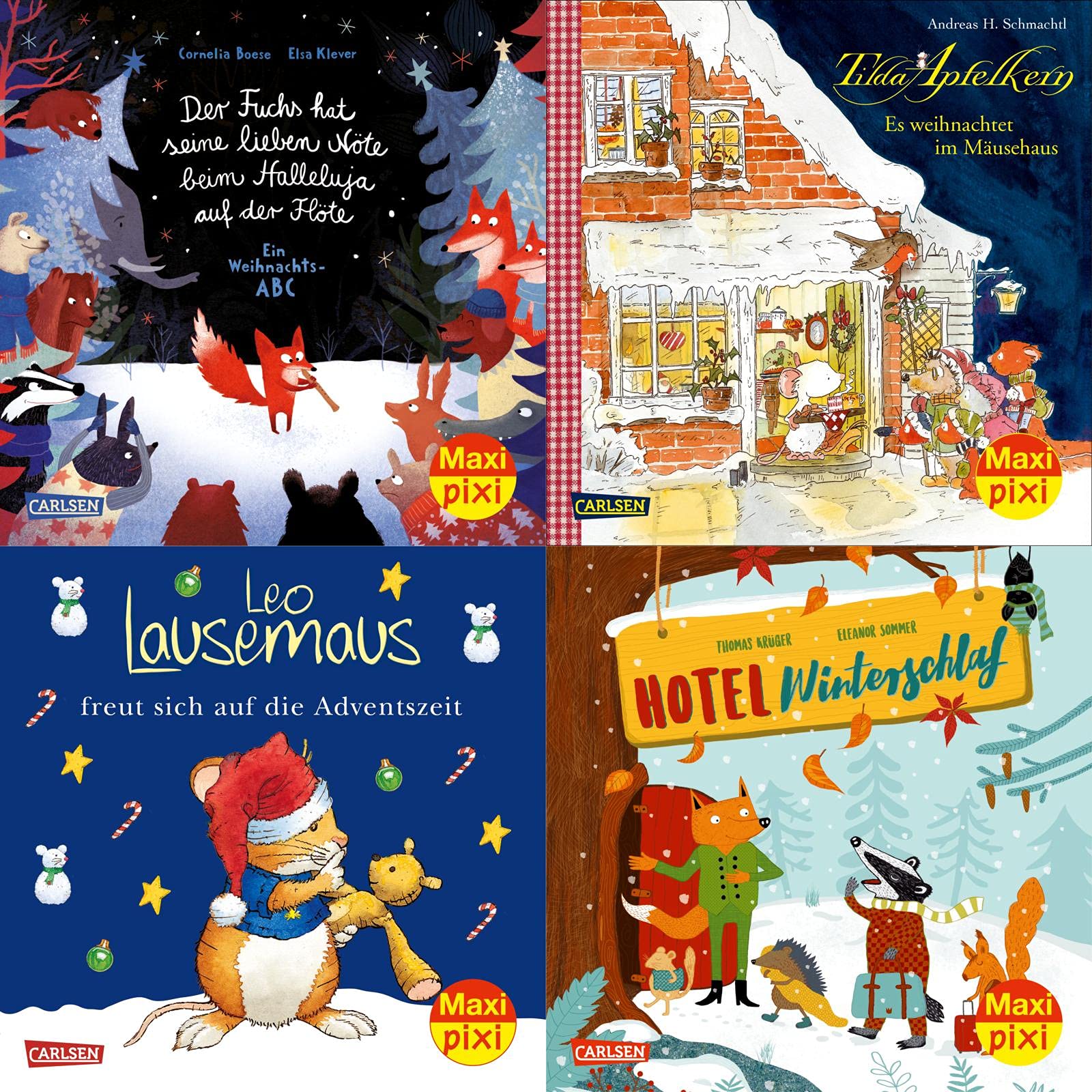 Maxi-Pixi-4er-Set 88: Winterzeit mit den Tieren (4x1 Exemplar): 4 Minibücher für Kinder ab 3 Jahren (88) Non-fiction
