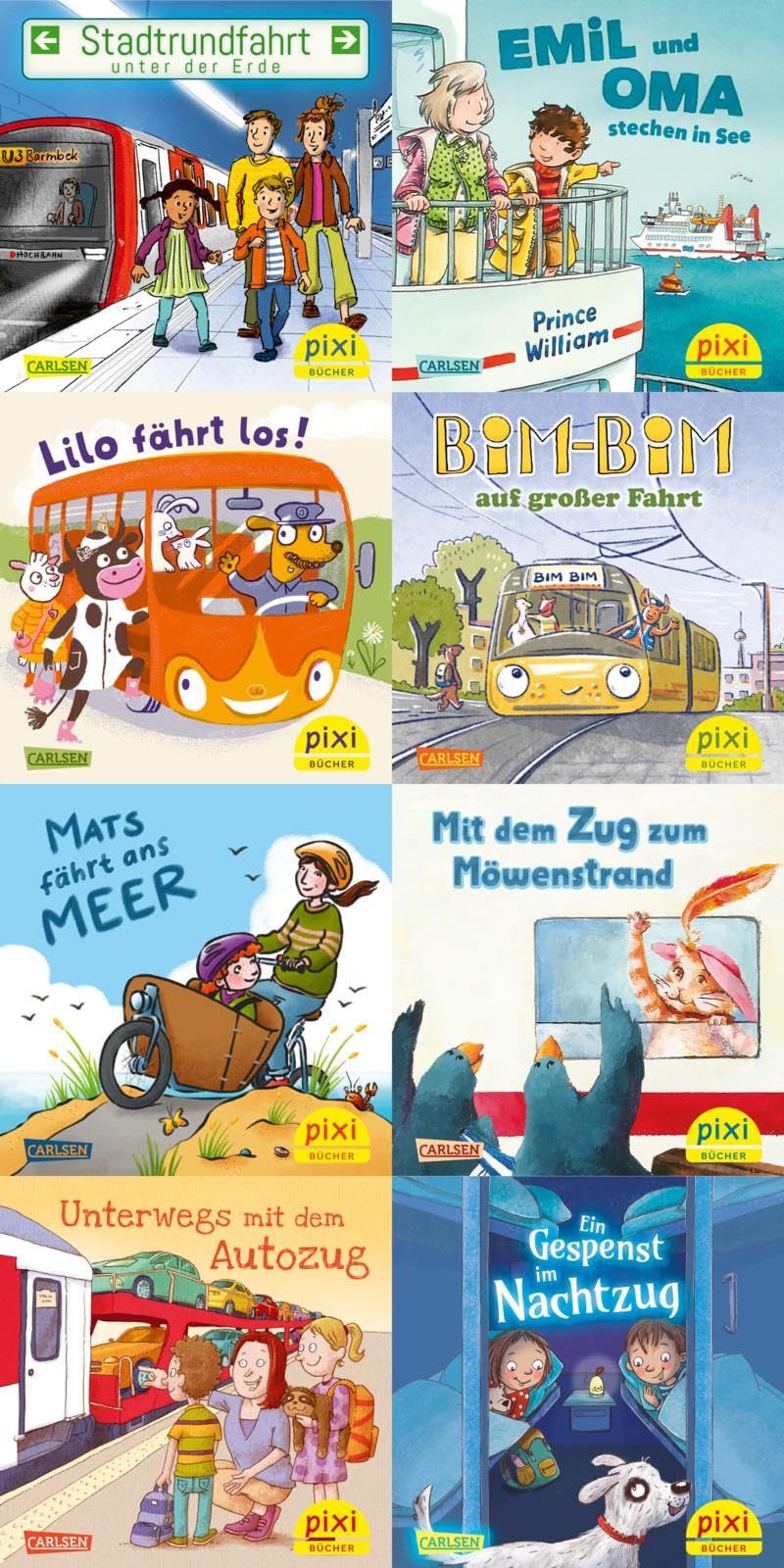 Pixi-8er-Set 307: Pixi unterwegs mit Bus und Bahn (8x1 Exemplar) (307) Non-fiction