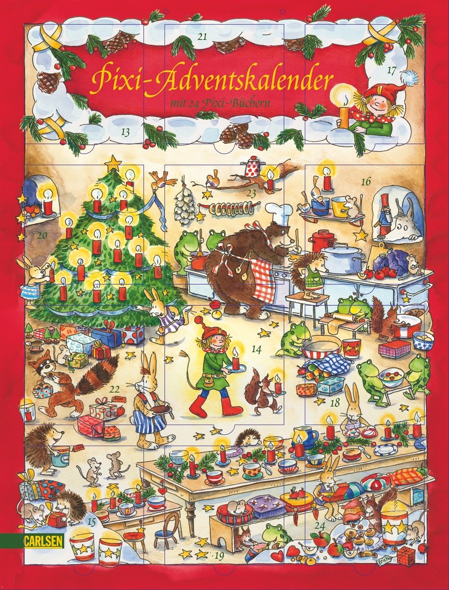 Pixi-Adventskalender: mit 24 Pixi-Büchern, Hochformat mit Glitzer Calendars