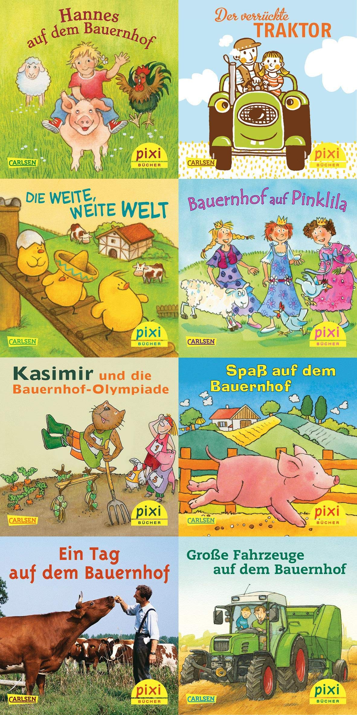 Pixi-Box 208: Pixi besucht den Bauernhof (8x8 Exemplare) (208): Hannes auf dem Bauernhof, Der verrückte Traktor, Die weite, weite Welt, Bauernhof auf ... Bauernhof, Große Fahrzeuge auf dem Bauernhof Novels & Short Stories