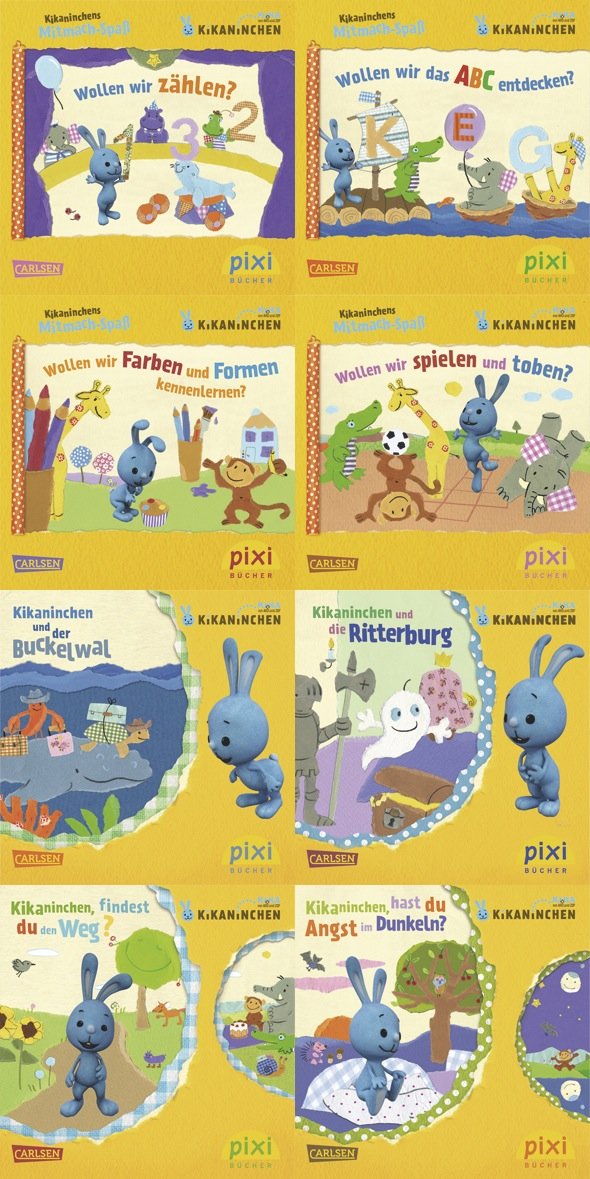 Pixi-Serie Nr. 209: KiKANiNCHEN: Wollen wir zählen?; Wollen wir das ABC entdecken?; Wollen wir Farben und Formen kennenlernen?; Wollen wir spielen und ... Kikaninchen hast du Angst im D... (Pixi-Box) Non-fiction