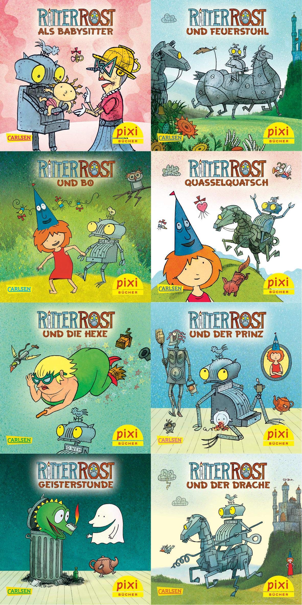 Pixi-Box 222: Ritter Rost (8x8 Exemplare) (222): Ritter Rost als Babysitter; Ritter Rost und Feuerstuhl; Ritter Rost und Bo; Ritter Rost, ... Rost und die Hexe; Ritter Rost und der Prinz Novels & Short Stories