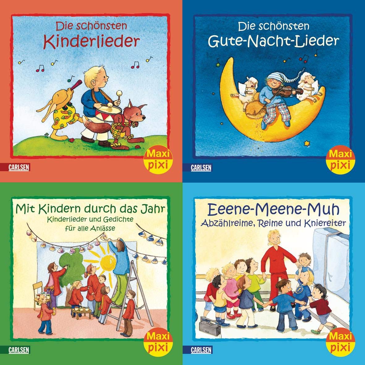 Maxi-Pixi-Box 1: Lieder und Gedichte (4x5 Exemplare) (1): Mein kleines großes Bilderbuch. Die schönsten Kinderlieder. Die schönsten Gute-Nacht-Lieder. Eene-Meene-Muh. Mit Kindern durch das Jahr Sheet Music