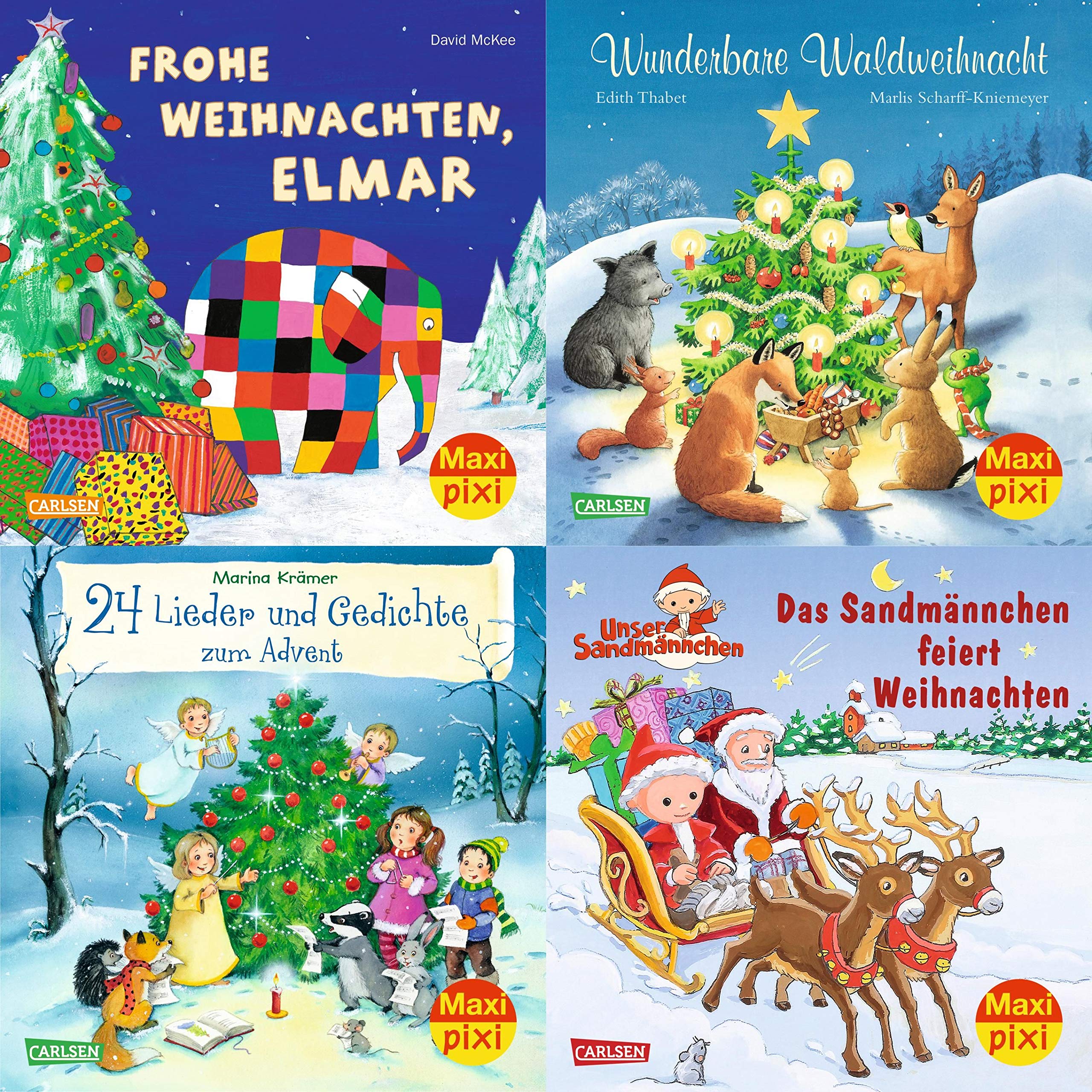Maxi-Pixi-Box 73: Leise rieselt der Schnee... (4x5 Exemplare) (73): Frohe Weihnachten, Elmar; Wunderbare Waldweihnacht: 24 Lieder und Gedichte zum Advent; Das Sandmännchen feiert Weihnachten Non-fiction