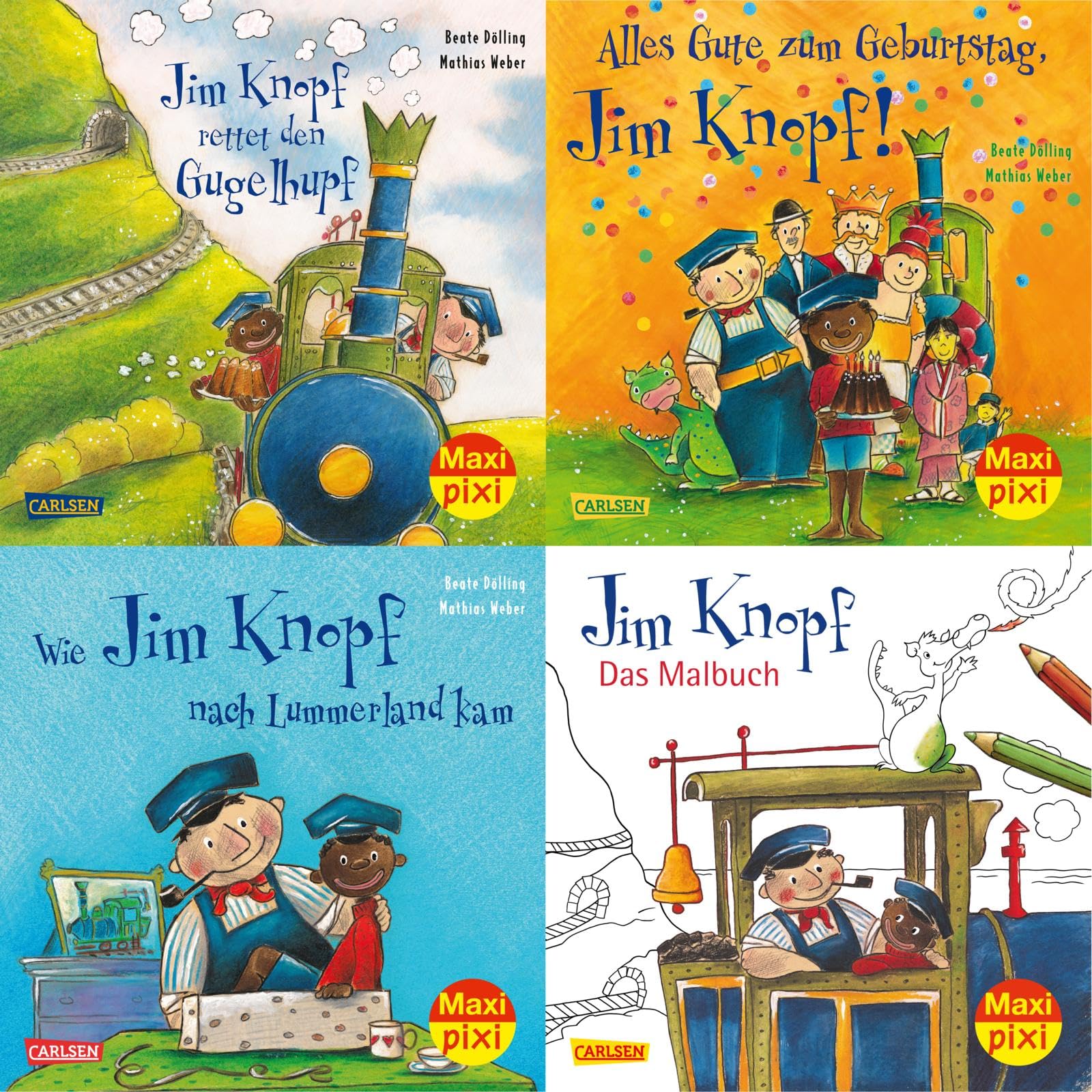 Maxi-Pixi-Box 65: Jim Knopf (4x5 Exemplare) (65): Jim Knopf rettet den Gugelhupf; Alles Gute zum Geburtstag Jim Knopf!; Wie Jim Knopf nach Lummerland kam; Jim Knopf - Das Malbuch Novels & Short Stories