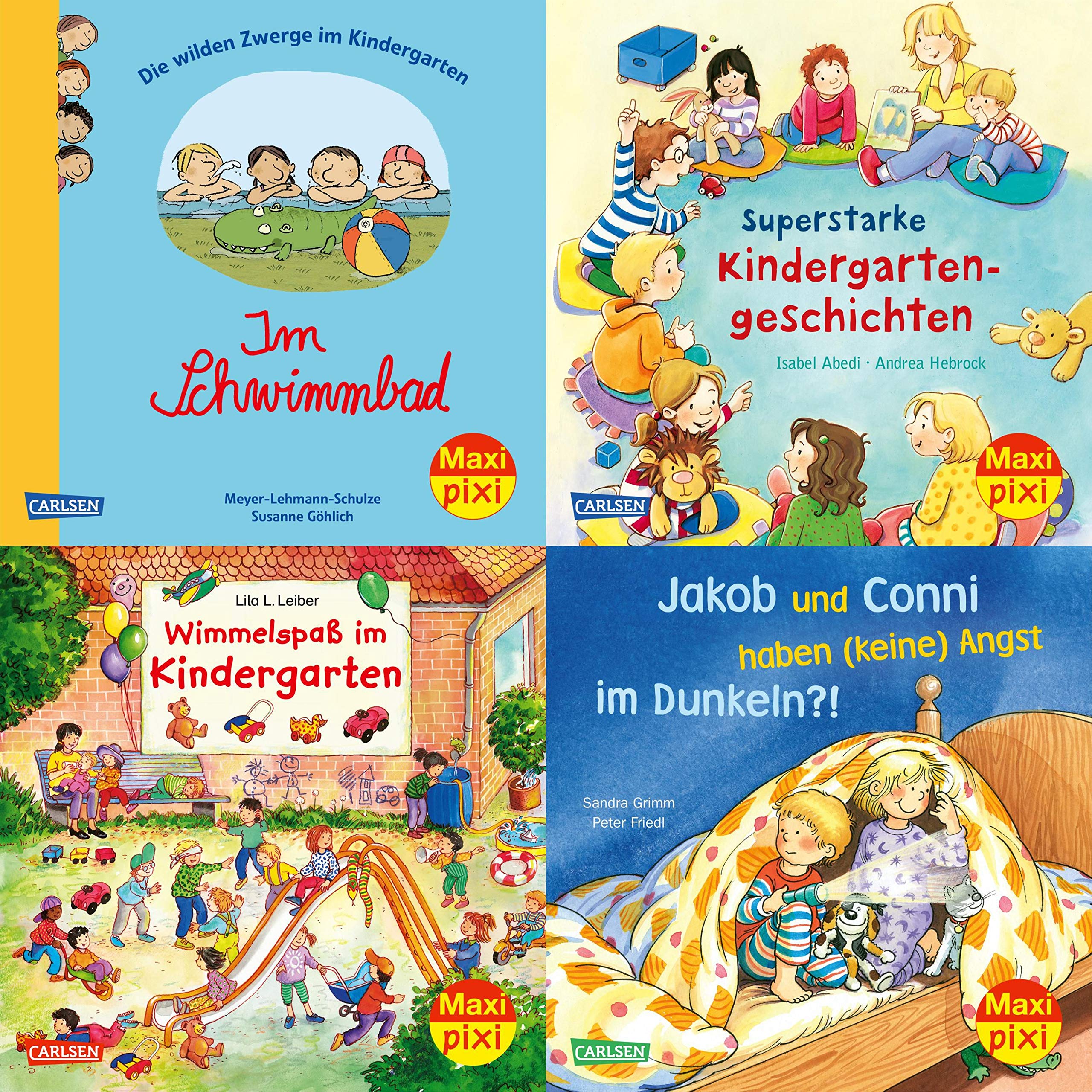 Maxi-Pixi-Box 72: Im Kindergarten (4x5 Exemplare) (72): Im Schwimmbad; Kindergartengeschichten; Wimmelspaß im Kindergarten; Jakob und Conni haben (keine) Angst im Dunkeln?! Novels & Short Stories