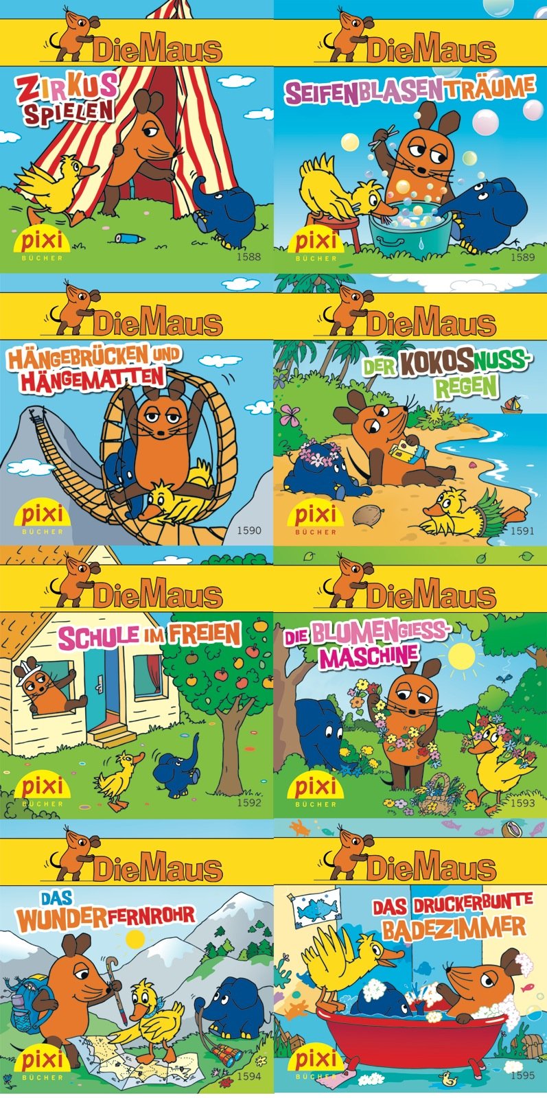 8 x Die Maus Children's books