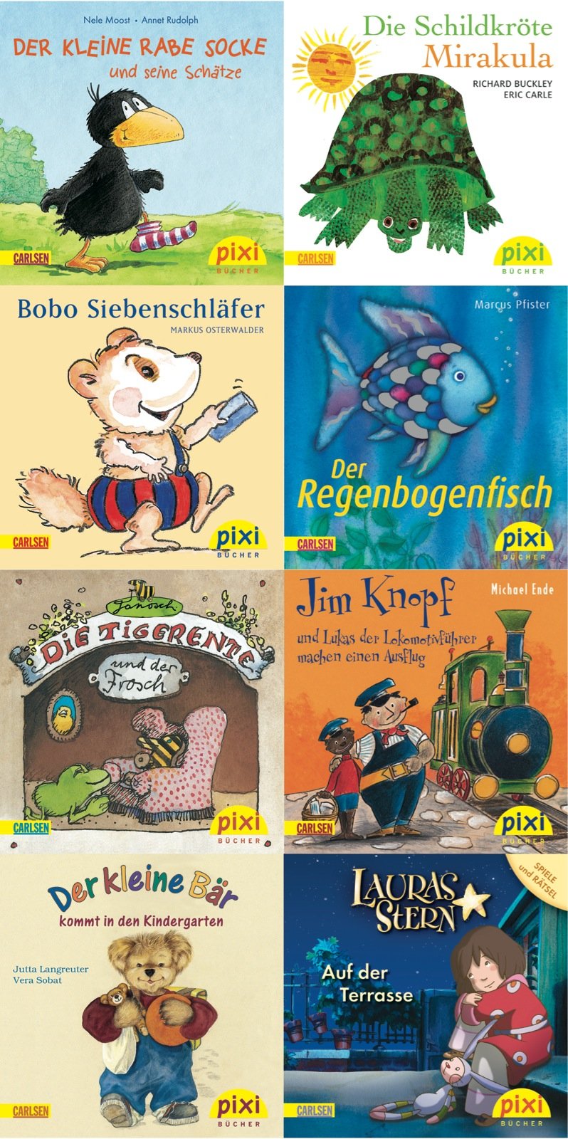 Pixi-Serie Nr. 178: Pixis Bilderbuch-Klassiker: Der kleine Bär; Der kleine Eisbär hat Spaß; Bobo Siebenschläfer, Der Regenbogenfisch; Der kleine Rabe ... Die Tigerente und der Frosch (Pixi-Bücher) Children's books