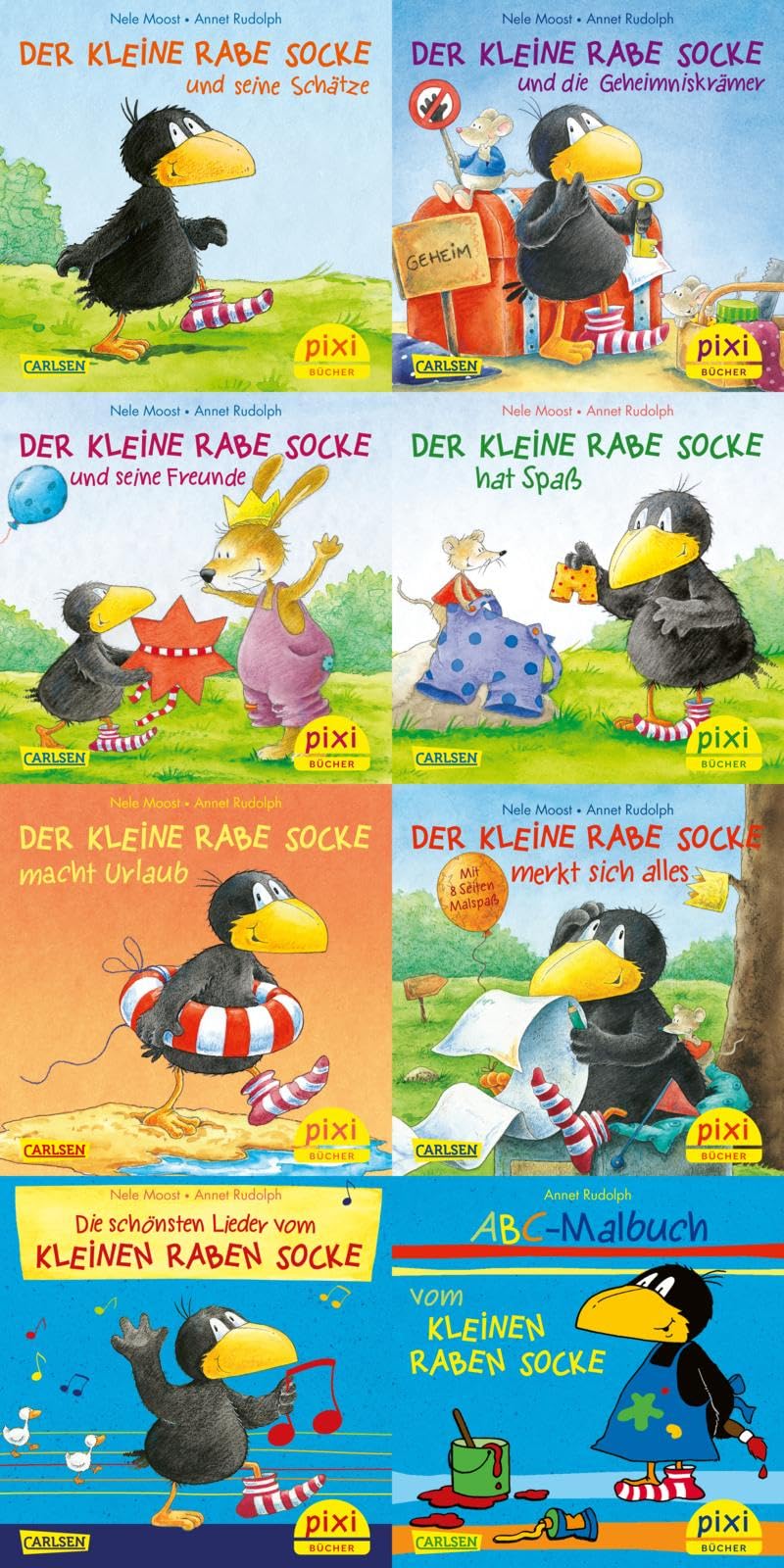 Pixi-Serie Nr. 193: Der kleine Rabe Socke. 64 Exemplare Novels & Short Stories