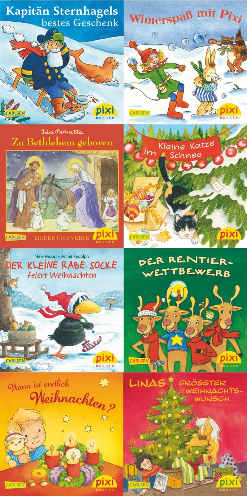 Pixi-Serie Nr. W27: Winter und Weihnachtszeit mit Pixi: 8 x 8 Stück: Weihnachts-Pixi-Bücher Children's books