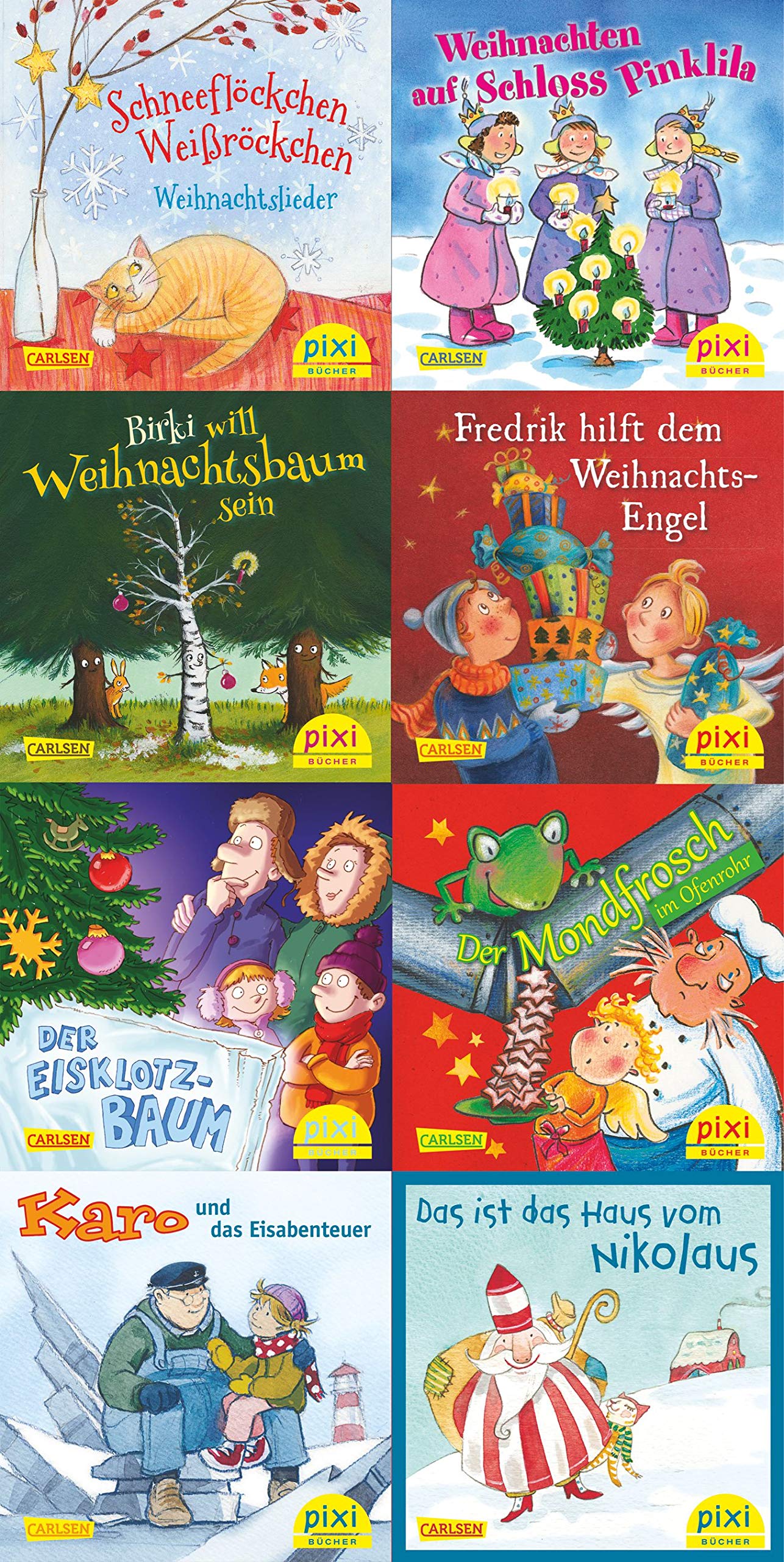 Pixi-Weihnachts-Box 30: Lasst uns froh und munter sein (8x8 Exemplare) (30): Schneeflöcksen, Weißröckchen, Weihnachtslieder. Birki will Weihnachtsbaum ... im Ofenrohr. Das ist das Haus vom Nikolaus Novels & Short Stories