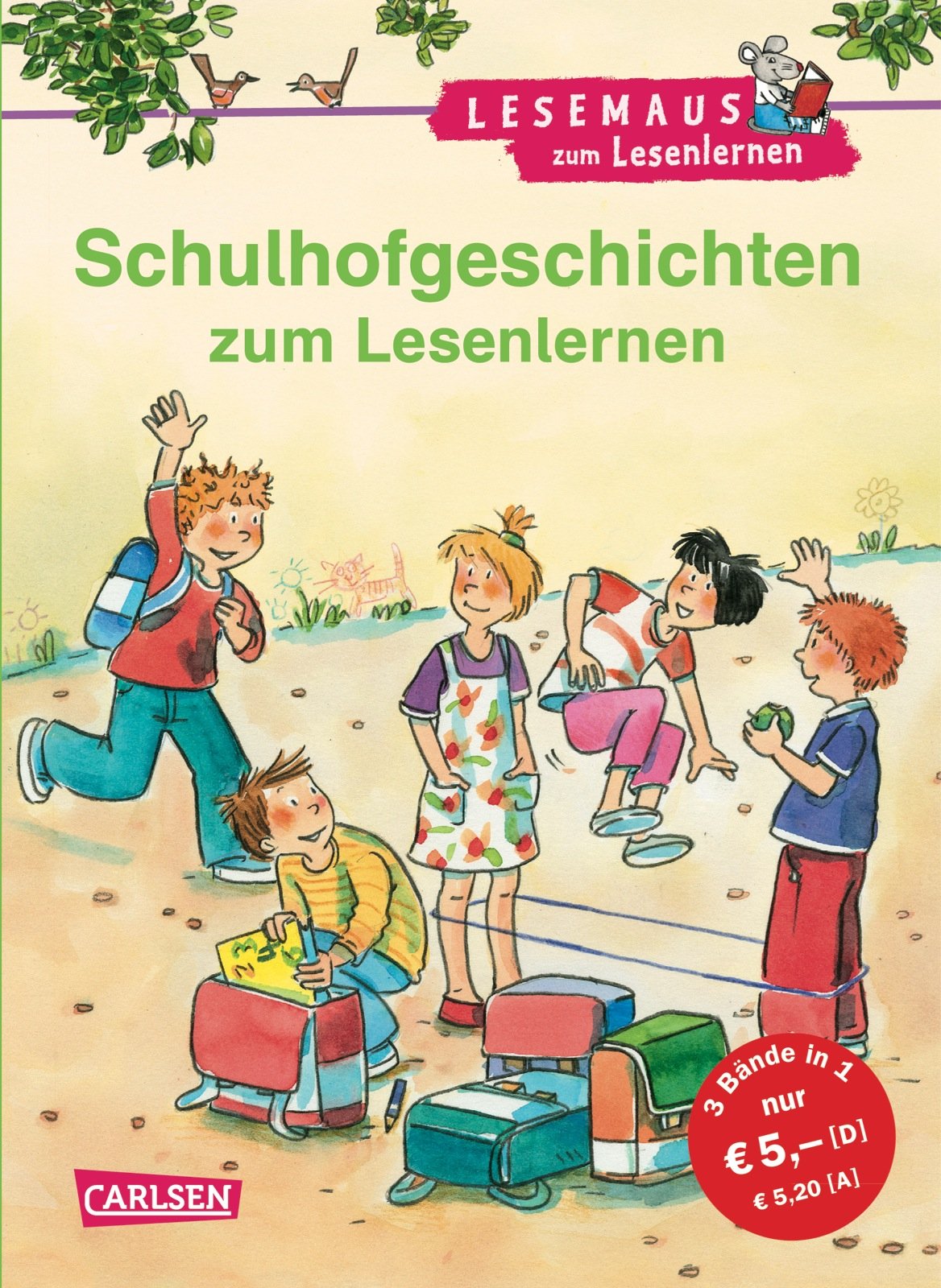 LESEMAUS zum Lesenlernen Sammelbände: Schulhofgeschichten zum Lesenlernen: Einfache Geschichten zum Selberlesen – Lesen üben und vertiefen: Zoff auf ... um die Neue!; Alarm im Zoo. 3 Bände in 1 Novels & Short Stories