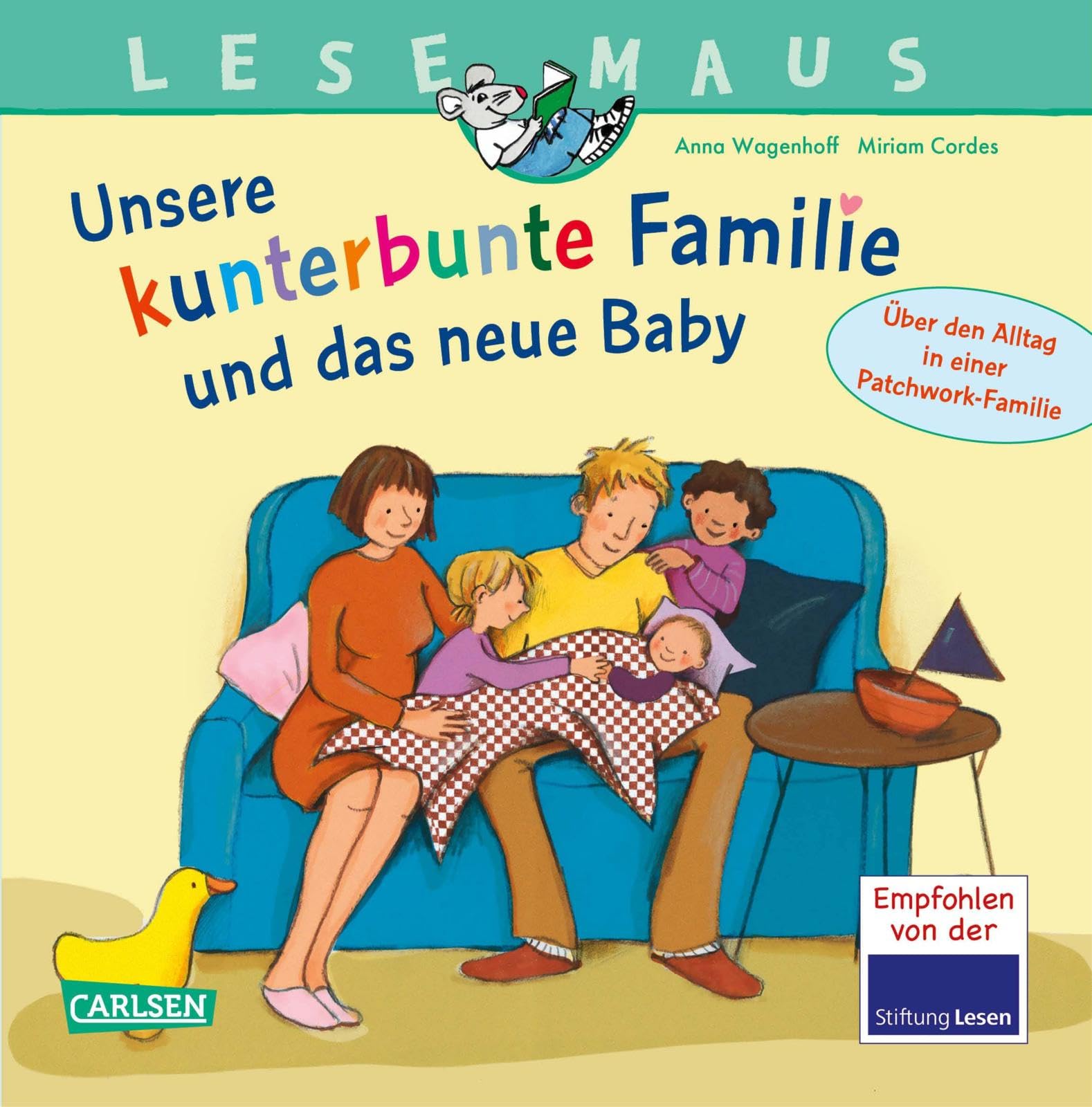 LESEMAUS 173: Unsere kunterbunte Familie und das neue Baby: Einfühlsames Bilderbuch über das Leben und den Alltag einer Patchwork-Familie (173) Non-fiction
