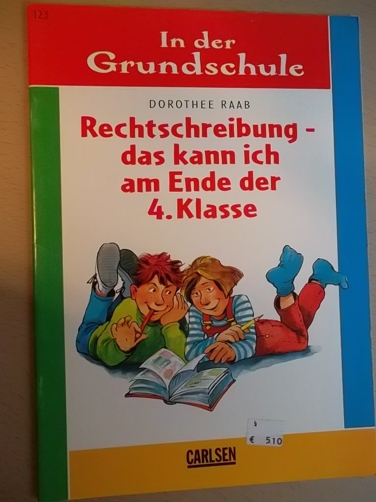 In der Grundschule, neue Rechtschreibung, Rechtschreibung, das kann ich am Ende der 4. Klasse General education