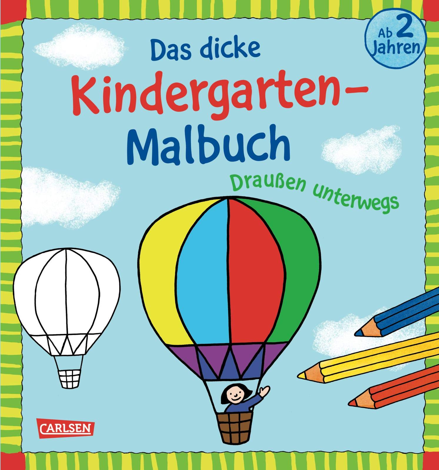 Das dicke Kindergarten-Malbuch: Draußen unterwegs Non-fiction