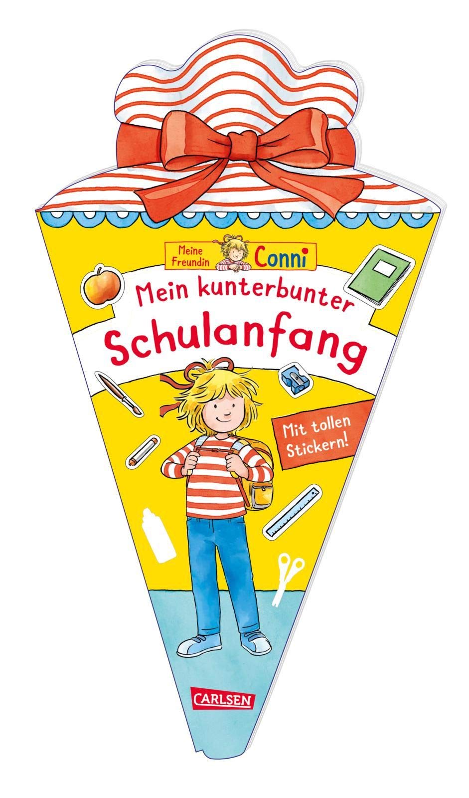 Conni Gelbe Reihe (Beschäftigungsbuch): Mein kunterbunter Schulanfang: Toller Rätselspaß zur Einschulung – mit Stickern! Non-fiction
