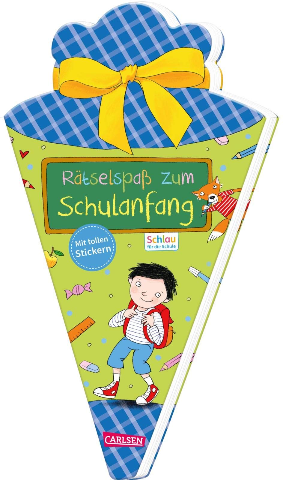 Schlau für die Schule: Rätselspaß zum Schulanfang mit Stickern (Schultüte für Jungen): Malen und Rätseln für den Schulstart Non-fiction