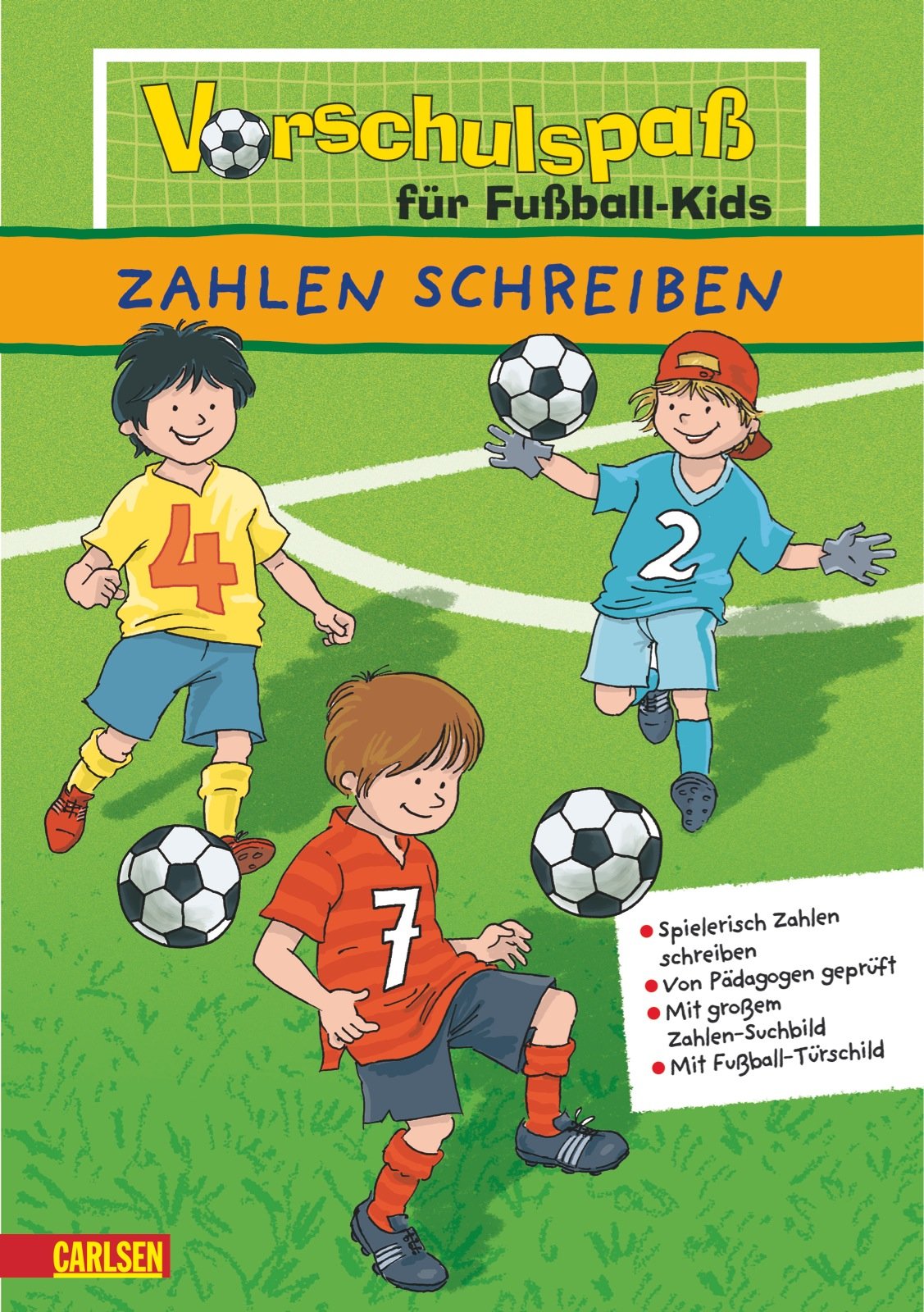 Vorschulspaß für Fußballkids: Zahlen schreiben: Spielerisch Zahlen schreiben. Mit großem Zahlen-Suchbild. Mit Fußball-Lexikon. Von Pädagogen geprüft Non-fiction