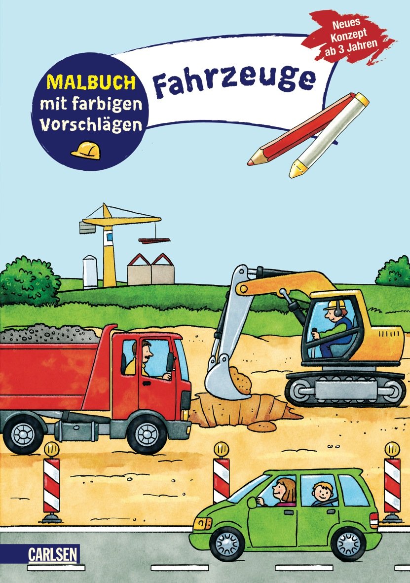 Fahrzeuge (Malbuch mit farbigen Vorschlägen) Non-fiction