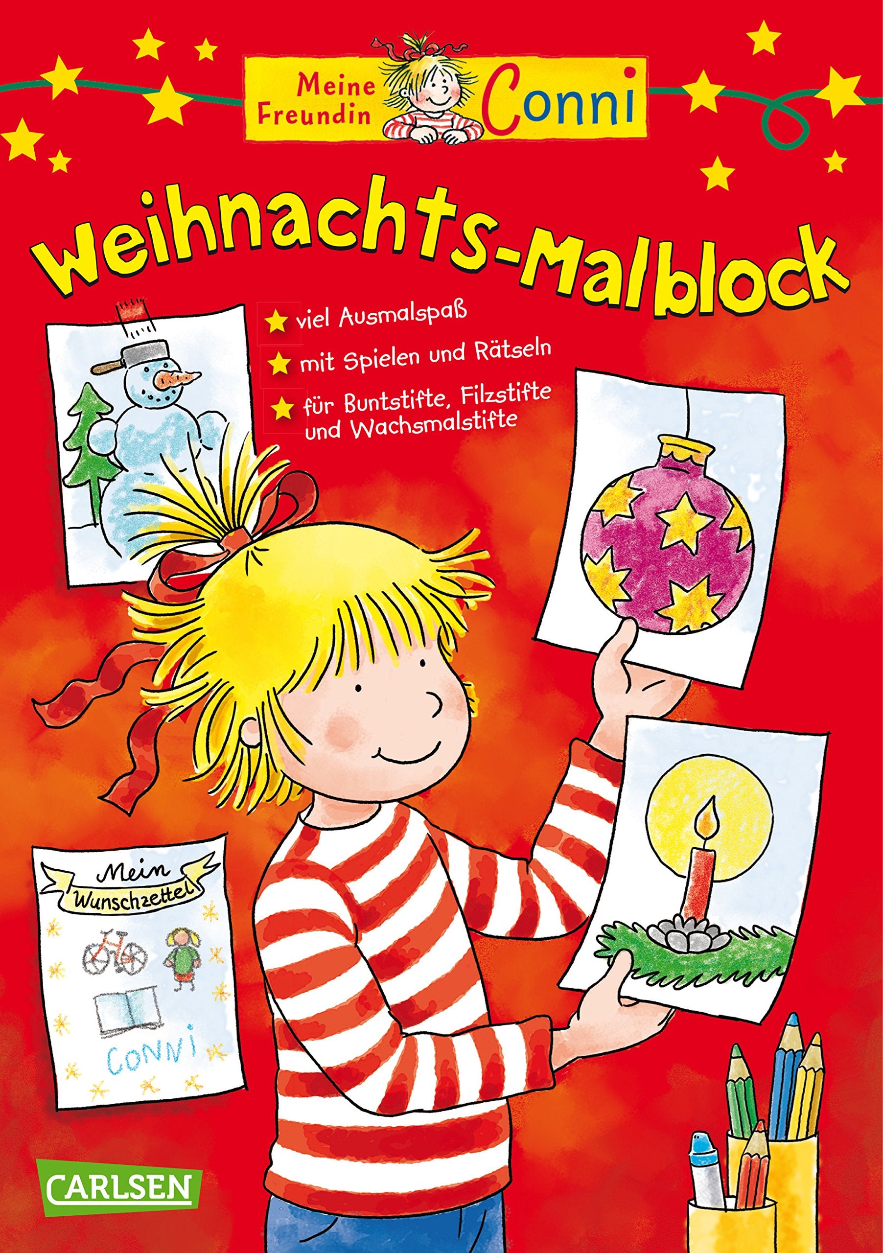 Conni Weihnachts-Malblock: Viel Ausmalspaß. Mit Spielen und Rätseln. Für Buntstifte, Filzstifte und Wachsmalstifte Novels & Short Stories