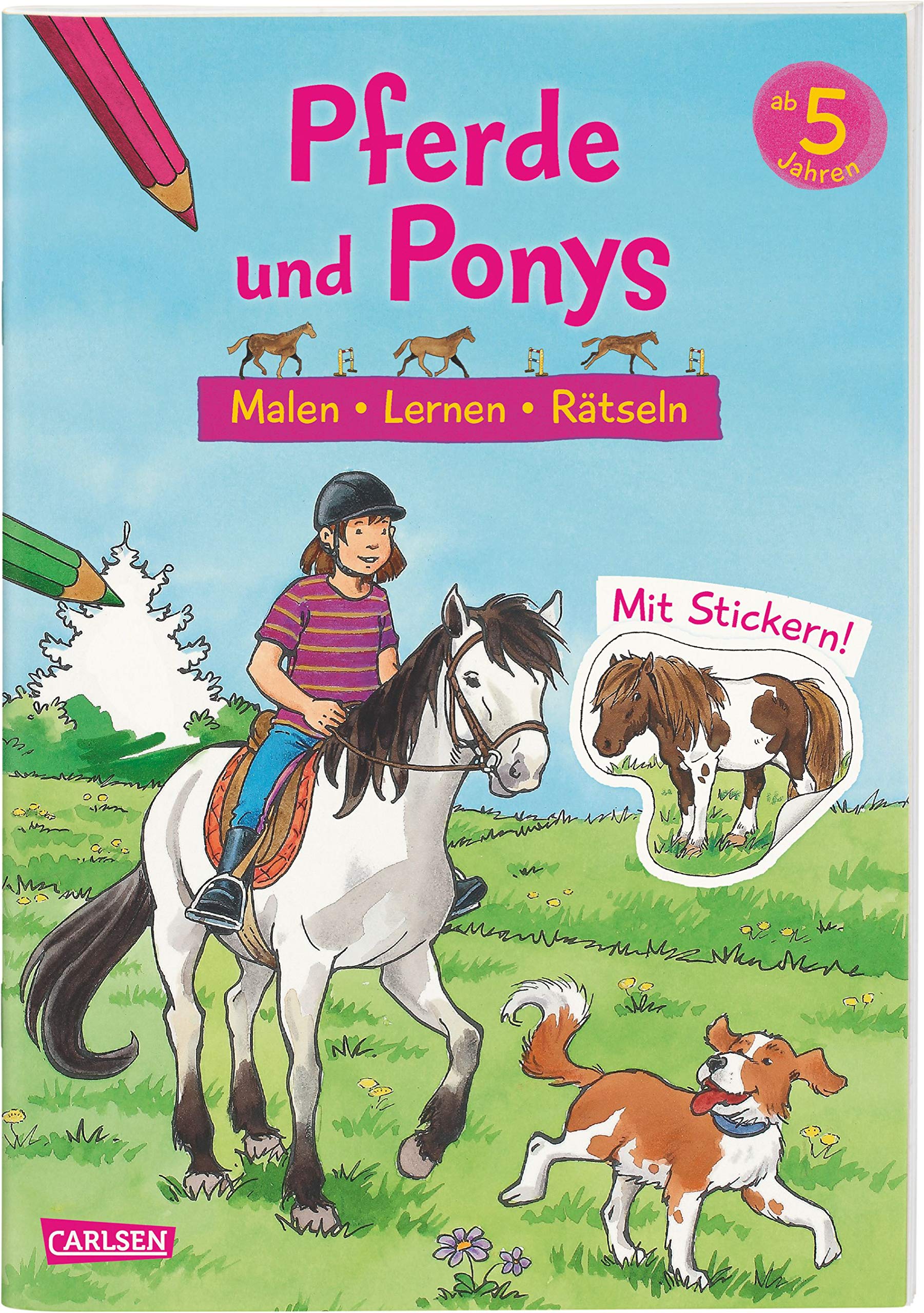 Pferde und Ponys: Malen Lernen Rätseln: Mit Stickern! Tiptoi & Games