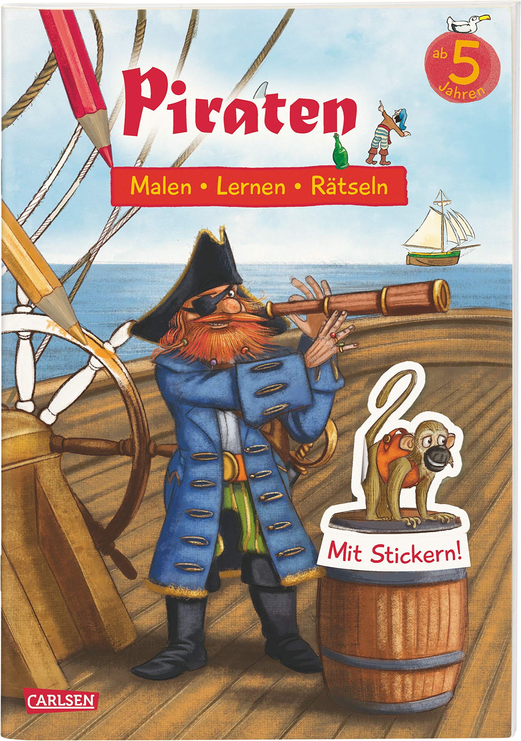 Piraten: Malen Lernen Rätseln: Mit Stickern! General education