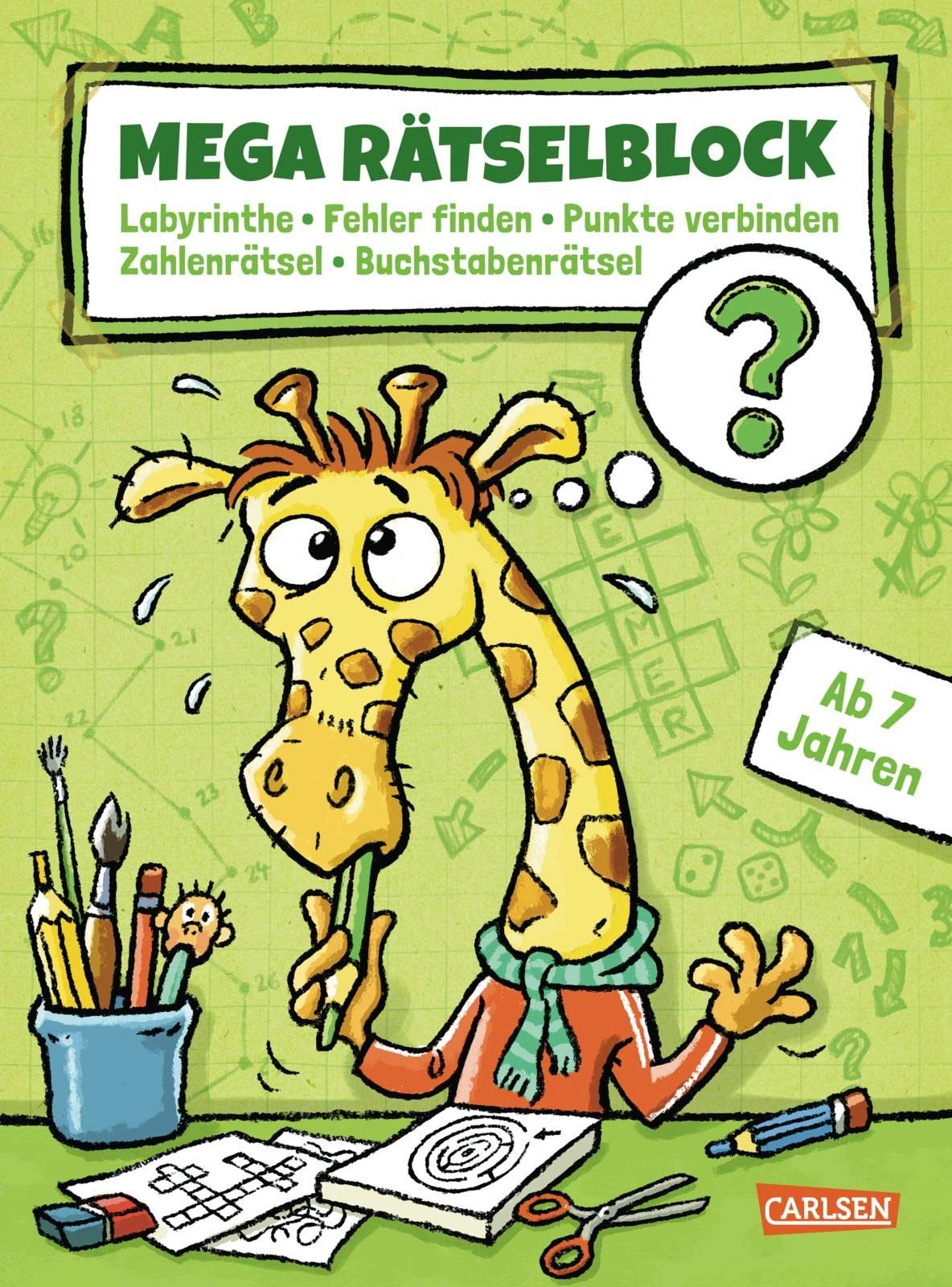 Mega Rätselblock – Labyrinthe, Fehler finden, Punkte verbinden, Zahlenrätsel, Buchstabenrätsel: ab 7 Jahre (1) Non-fiction