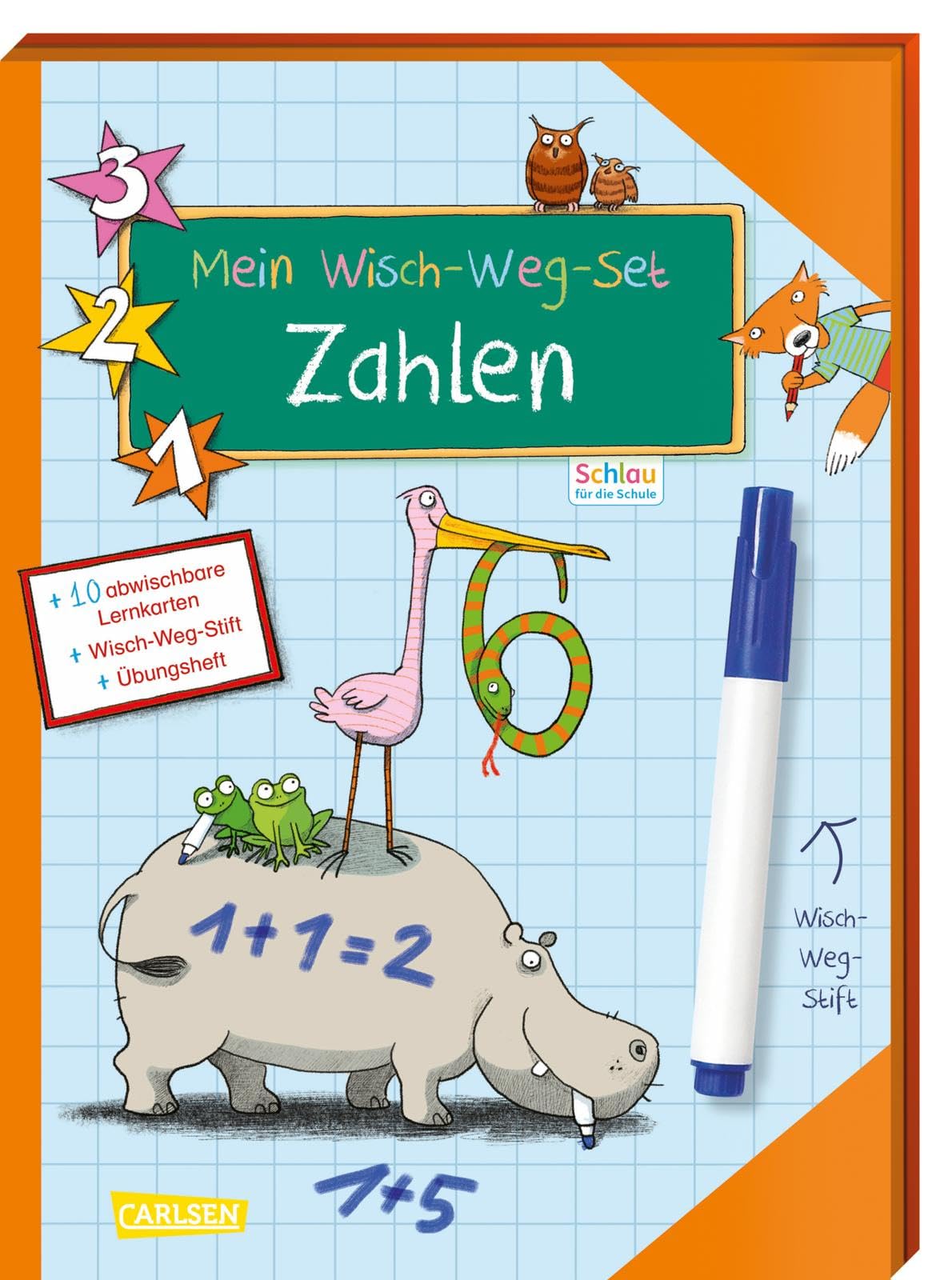 Schlau für die Schule: Mein Wisch-Weg-Set: Zahlen: 10 abwischbare Lernkarten, Wisch-Weg-Stift und Übungsheft | Mit 10 abwischbaren Lernkarten, Wisch-Weg-Stift und Übungsheft Learning & Reference