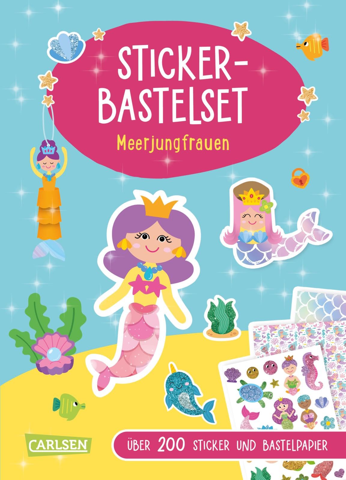 Bastelset für Kinder: Sticker-Bastelset: Meerjungfrauen Non-fiction