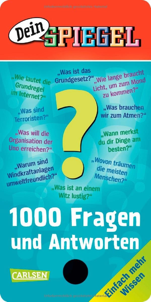 "Dein SPIEGEL" - 1000 Fragen und Antworten: Quizfächer - Einfach mehr Wissen General education
