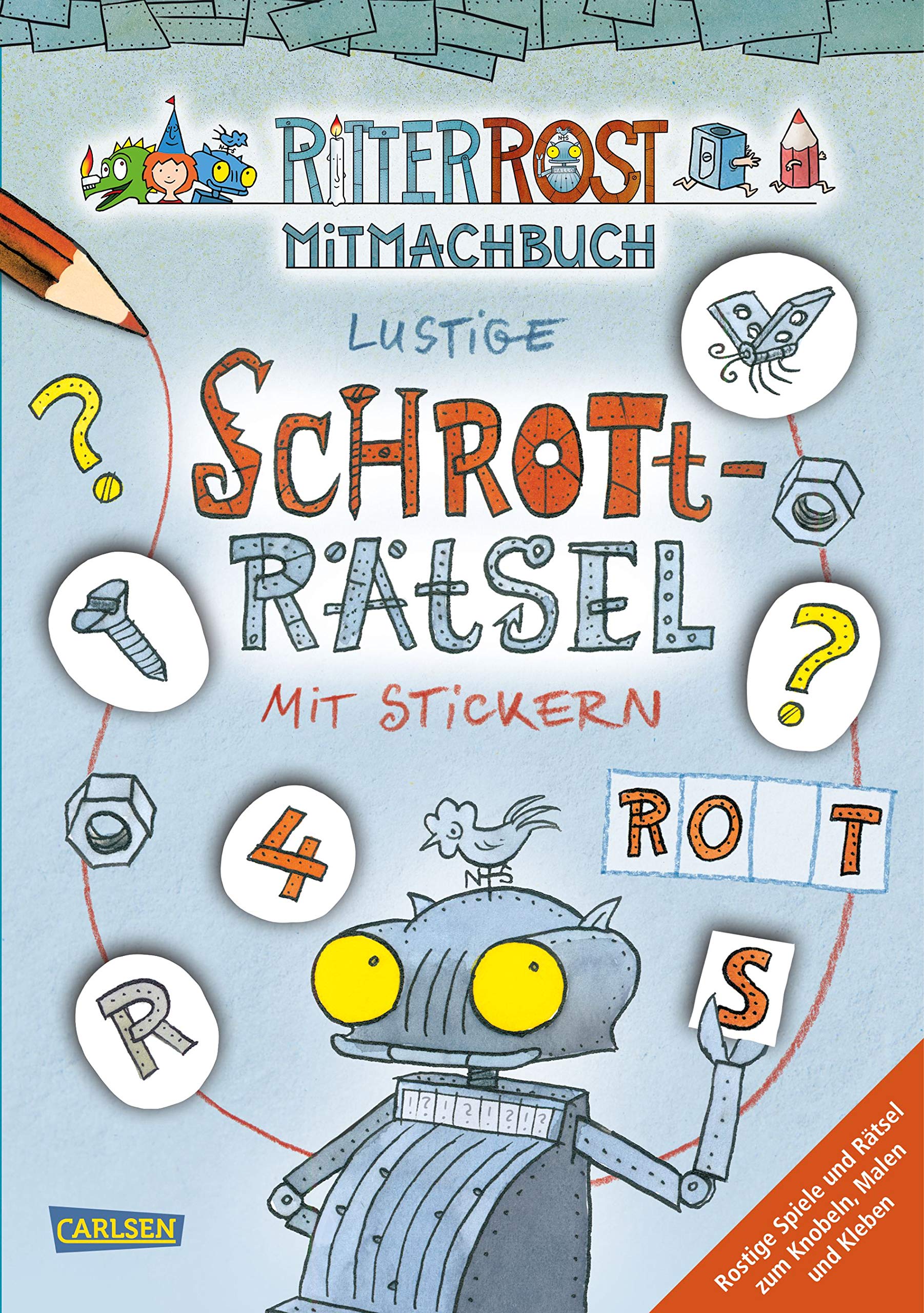 Ritter Rost: Lustige Schrott-Rätsel mit Stickern book