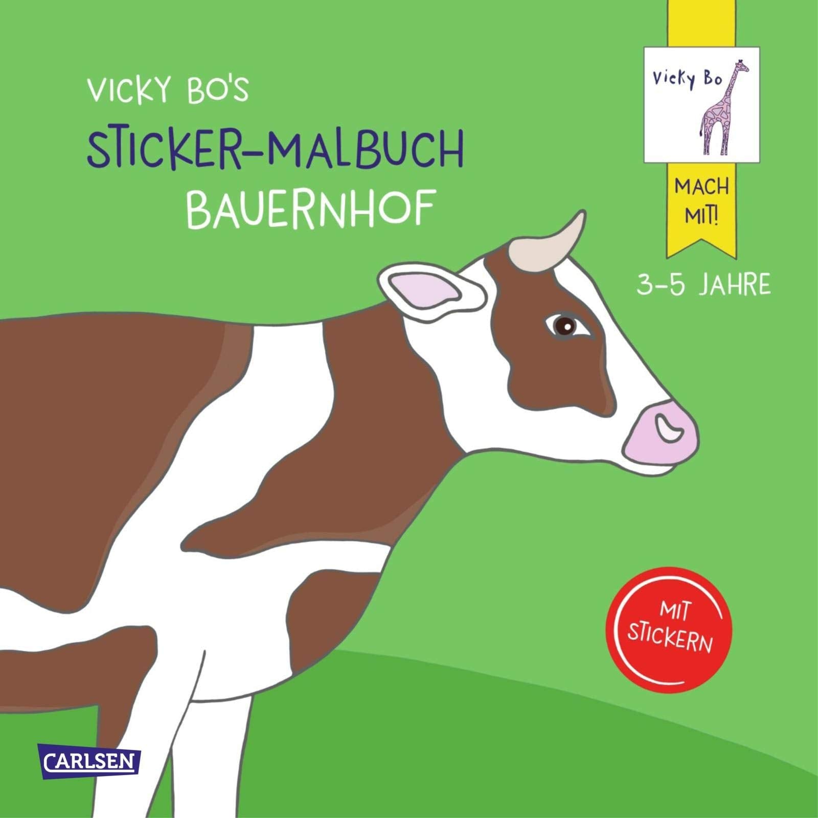 Vicky Bo's Sticker-Malbuch Bauernhof: Erstes Malen, Zeichnen und Kritzeln mit Stickern Non-fiction