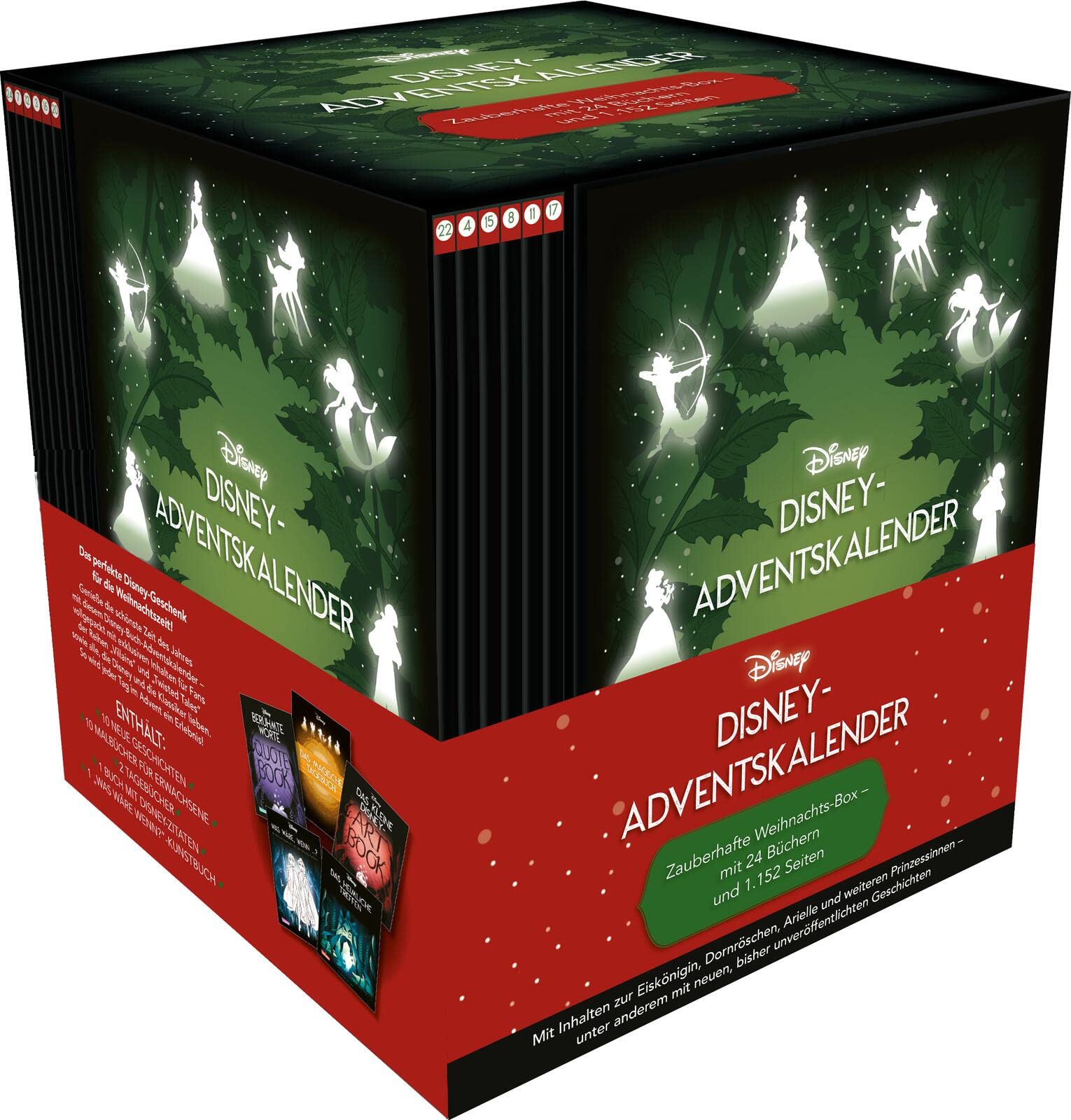 Disney Adventskalender 2023 - zauberhafte Weihnachts-Box mit 24 Büchern und 1.152 Seiten Lifestyle