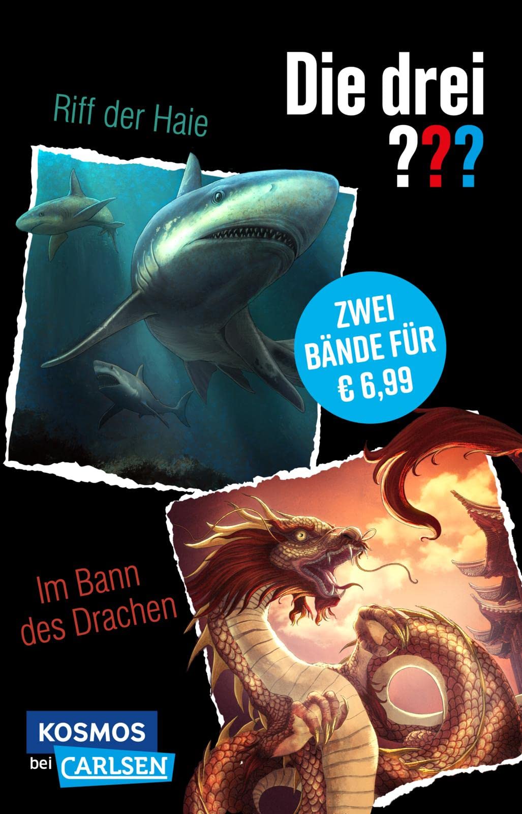 Die drei ???: Doppelband - Enthält die Bände: Die drei ??? und das Riff der Haie / Im Bann des Drachen Novels & Short Stories