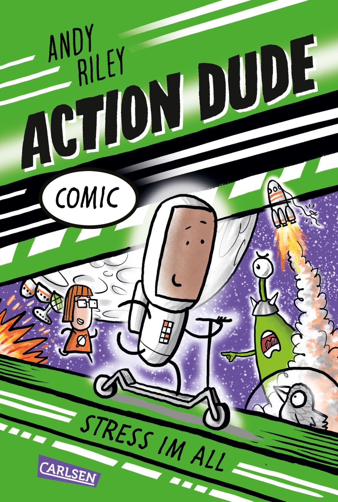 Action Dude 2: Stress im All: witziger Superhelden-Comic für Jungen und Mädchen ab 8 (2) Manga