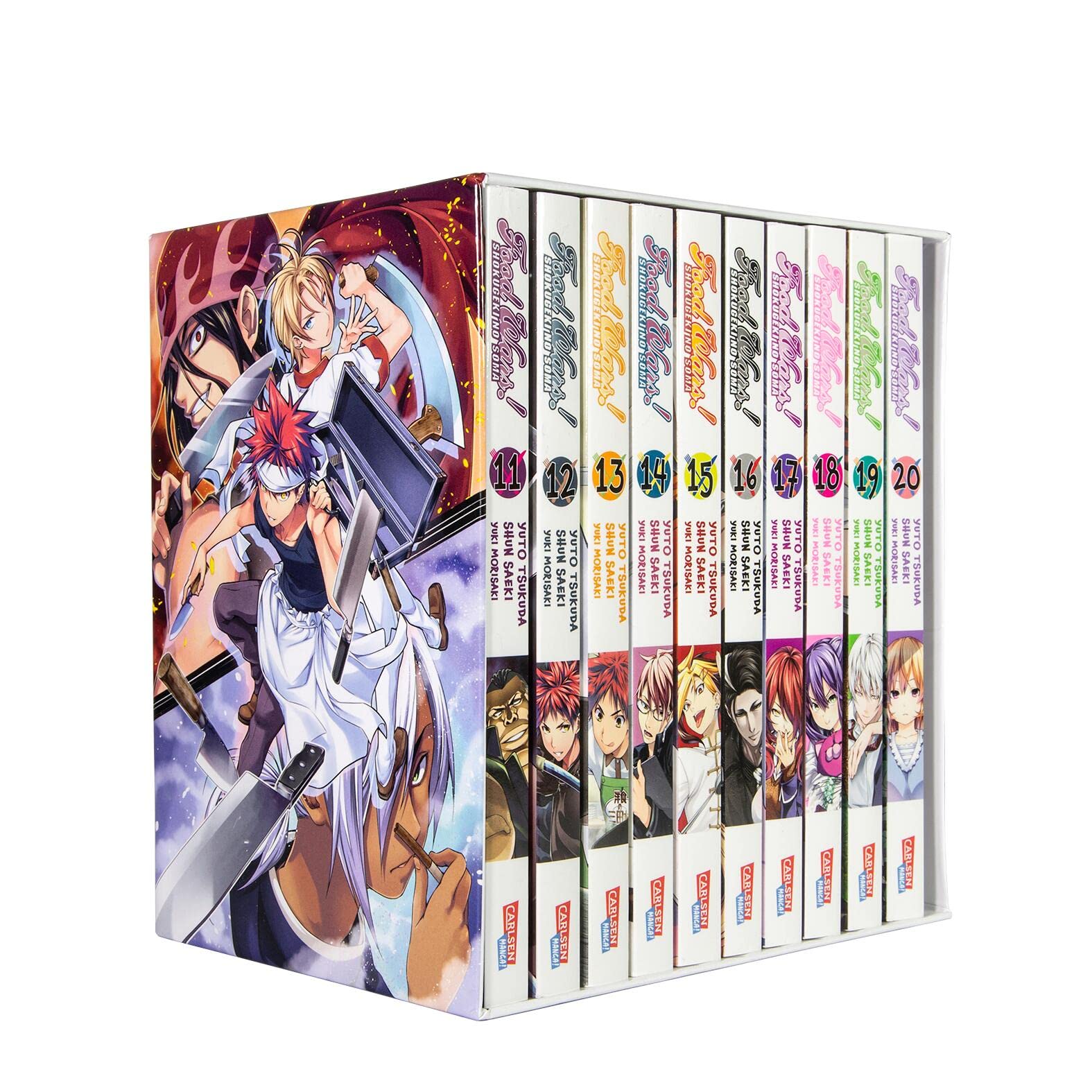 Food Wars - Shokugeki No Soma, Bände 11-20 im Sammelschuber mit Extra: Heiße Koch-Action im Internat – Mit Rezepten zum Nachkochen Manga
