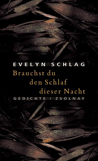 Brauchst du den Schlaf dieser Nacht Poetry