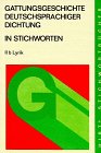 Hirts Stichwortbücher, Gattungsgeschichte deutschsprachiger Dichtung: Lyrik. Vom Barock bis zur Romantik Poetry