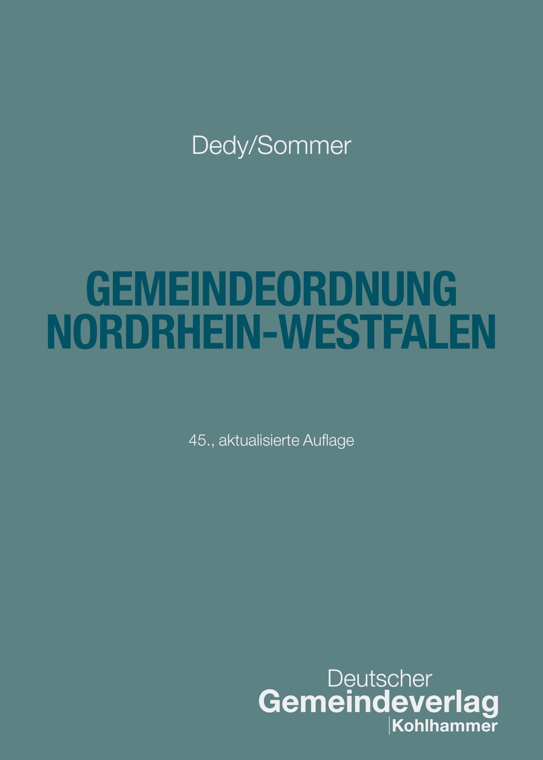 Gemeindeordnung Nordrhein-Westfalen Law
