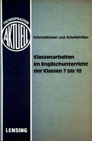 Klassenarbeiten im Englischunterricht der Klassen 7-10: Beispiel Realschule Books