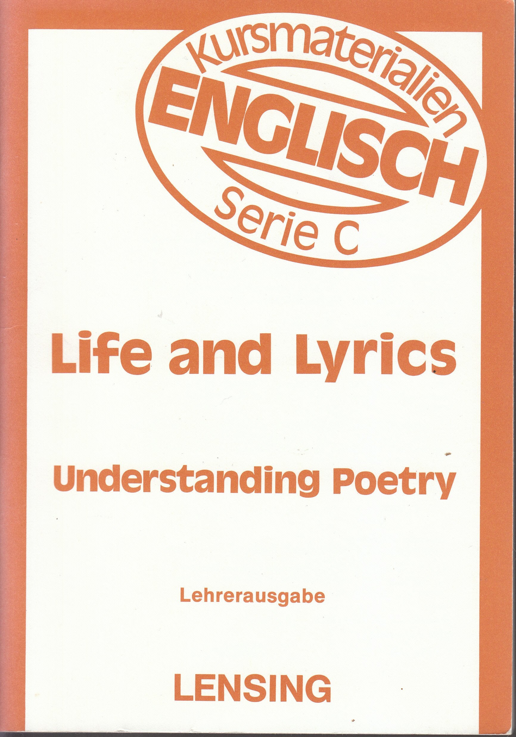 Life and Layrics Understanding Poetry Books