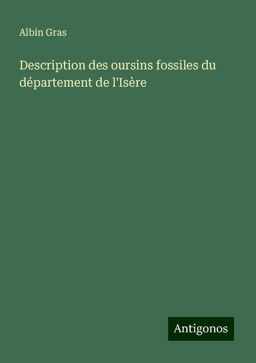 Description des oursins fossiles du département de l'Isère Books