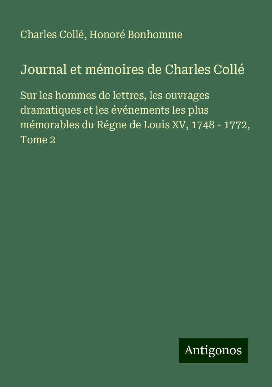 Journal et mémoires de Charles Collé Books