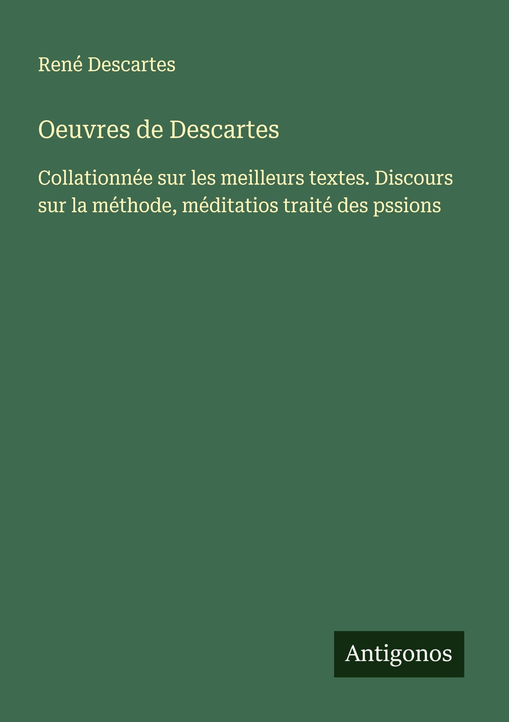 Product Image: Oeuvres de Descartes